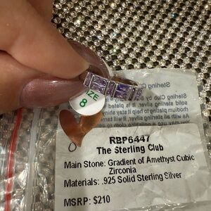 The Sterling Club Amethyst Gradient Ring